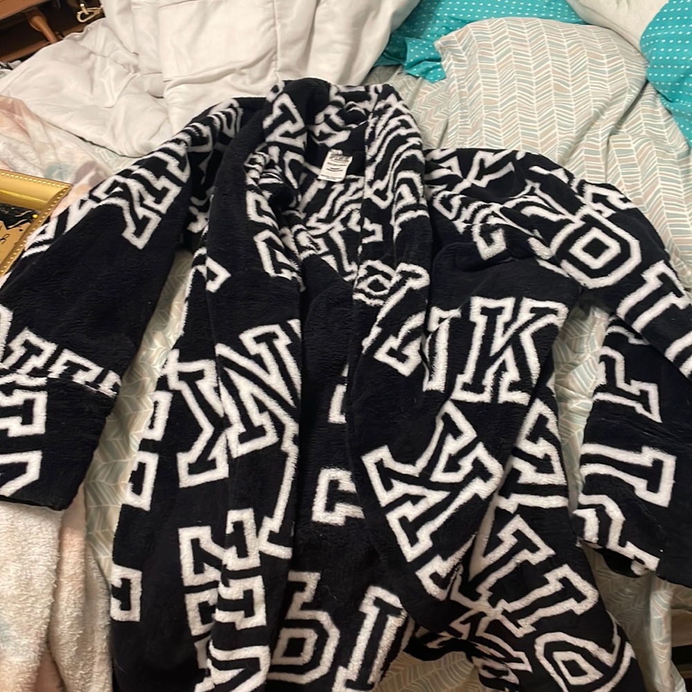 Victorias PINK black and White House coat